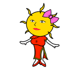 Part-time job of the sun and the moon sticker #12726857