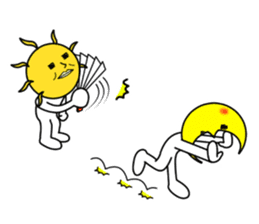 Part-time job of the sun and the moon sticker #12726876