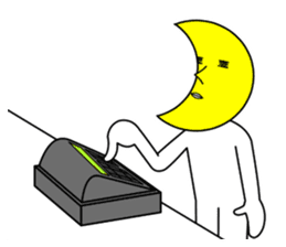 Part-time job of the sun and the moon sticker #12726886