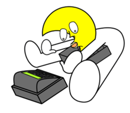 Part-time job of the sun and the moon sticker #12726887