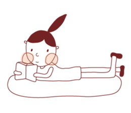 Ponytail girl's daily life sticker #12727528