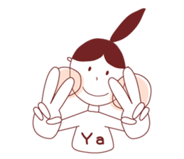 Ponytail girl's daily life sticker #12727529