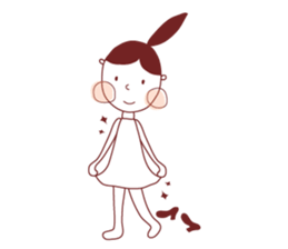 Ponytail girl's daily life sticker #12727541