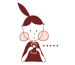 Ponytail girl's daily life sticker #12727542