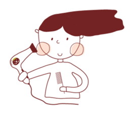 Ponytail girl's daily life sticker #12727544