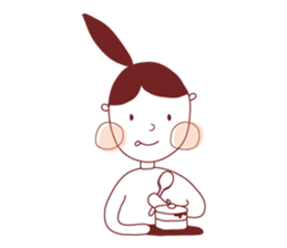 Ponytail girl's daily life sticker #12727547