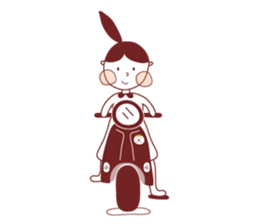 Ponytail girl's daily life sticker #12727553