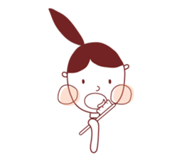 Ponytail girl's daily life sticker #12727555