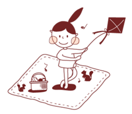 Ponytail girl's daily life sticker #12727557