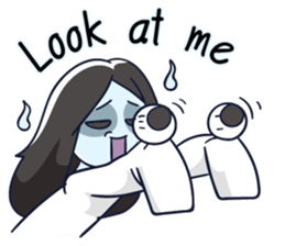 A cute girl ghost (English version) sticker #12728381