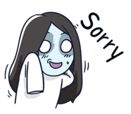 A cute girl ghost (English version) sticker #12728387