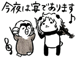 Penguin and Panda in every day sticker #12729633