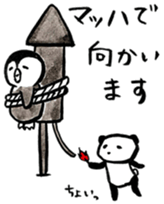 Penguin and Panda in every day sticker #12729640