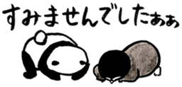 Penguin and Panda in every day sticker #12729653