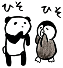 Penguin and Panda in every day sticker #12729660