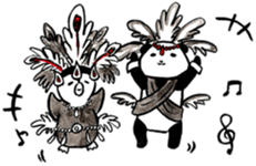 Penguin and Panda in every day sticker #12729665