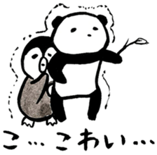 Penguin and Panda in every day sticker #12729668