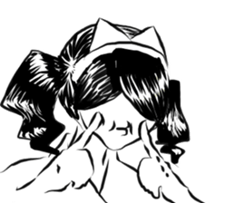 Pretty cat ear ghost 2 sticker #12729951