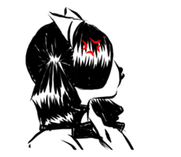 Pretty cat ear ghost 2 sticker #12729952