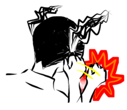 Pretty cat ear ghost 2 sticker #12729955