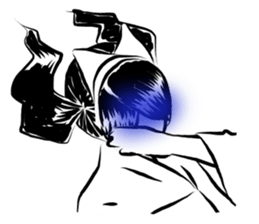 Pretty cat ear ghost 2 sticker #12729962