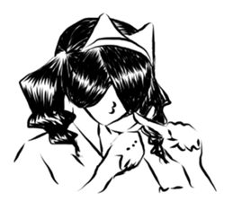 Pretty cat ear ghost 2 sticker #12729968
