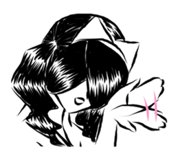 Pretty cat ear ghost 2 sticker #12729969