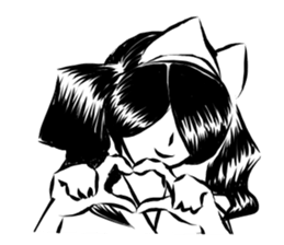 Pretty cat ear ghost 2 sticker #12729971