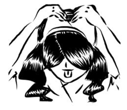 Pretty cat ear ghost 2 sticker #12729980