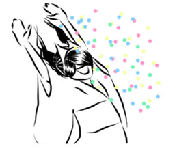 Pretty cat ear ghost 2 sticker #12729981