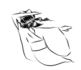 Pretty cat ear ghost 2 sticker #12729984