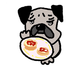 I just want to be a pug, too (Taiwanese) sticker #12731981