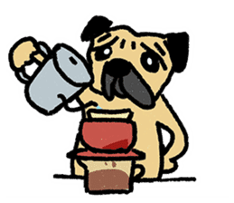 I just want to be a pug, too (Taiwanese) sticker #12731988