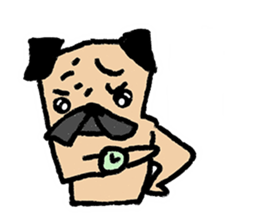 I just want to be a pug, too (Taiwanese) sticker #12731998