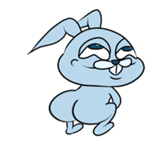 super crazy blue rabbit!!!!!!!!!!!!!!!!! sticker #12732162