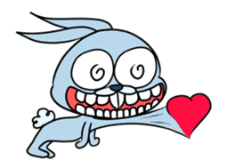 super crazy blue rabbit!!!!!!!!!!!!!!!!! sticker #12732166