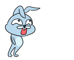 super crazy blue rabbit!!!!!!!!!!!!!!!!! sticker #12732170