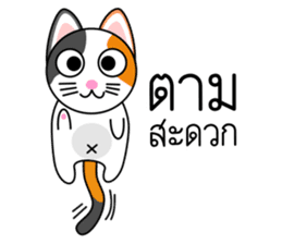 Num Chok Calico Cat sticker #12732385