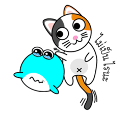 Num Chok Calico Cat sticker #12732398