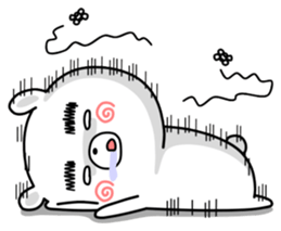 Thick eyebrows of bear sticker #12734220