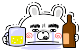 Thick eyebrows of bear sticker #12734228