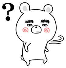 Thick eyebrows of bear sticker #12734240