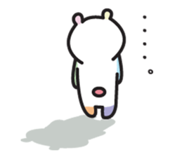 Japanese colorful bear sticker #12734460