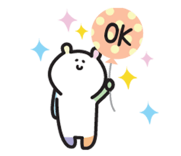 Japanese colorful bear sticker #12734461