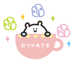 Japanese colorful bear sticker #12734473