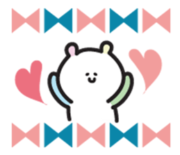 Japanese colorful bear sticker #12734491