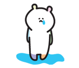 Japanese colorful bear sticker #12734493