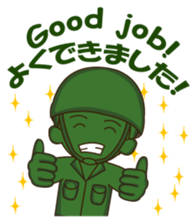 green toy soldier sticker #12735255
