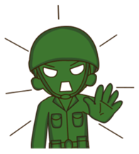 green toy soldier sticker #12735256