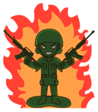 green toy soldier sticker #12735259